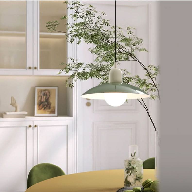 Closora | Modern Macaron Bauhaus Pendant Light – Iron Shade
