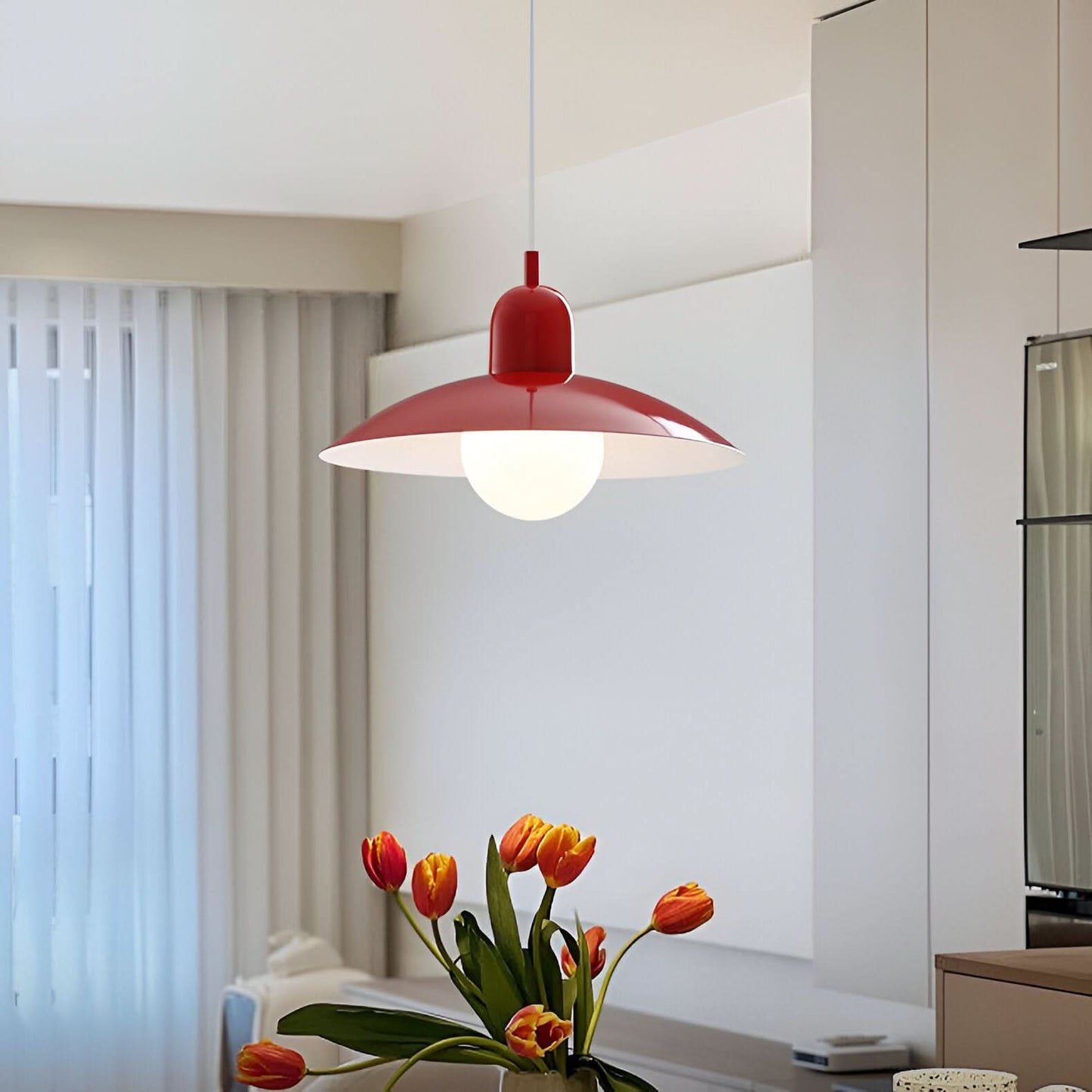 Closora | Modern Macaron Bauhaus Pendant Light – Iron Shade