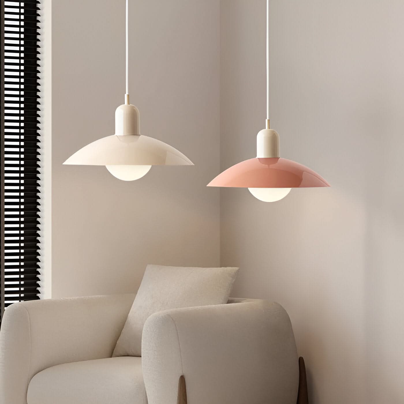 Closora | Modern Macaron Bauhaus Pendant Light – Iron Shade