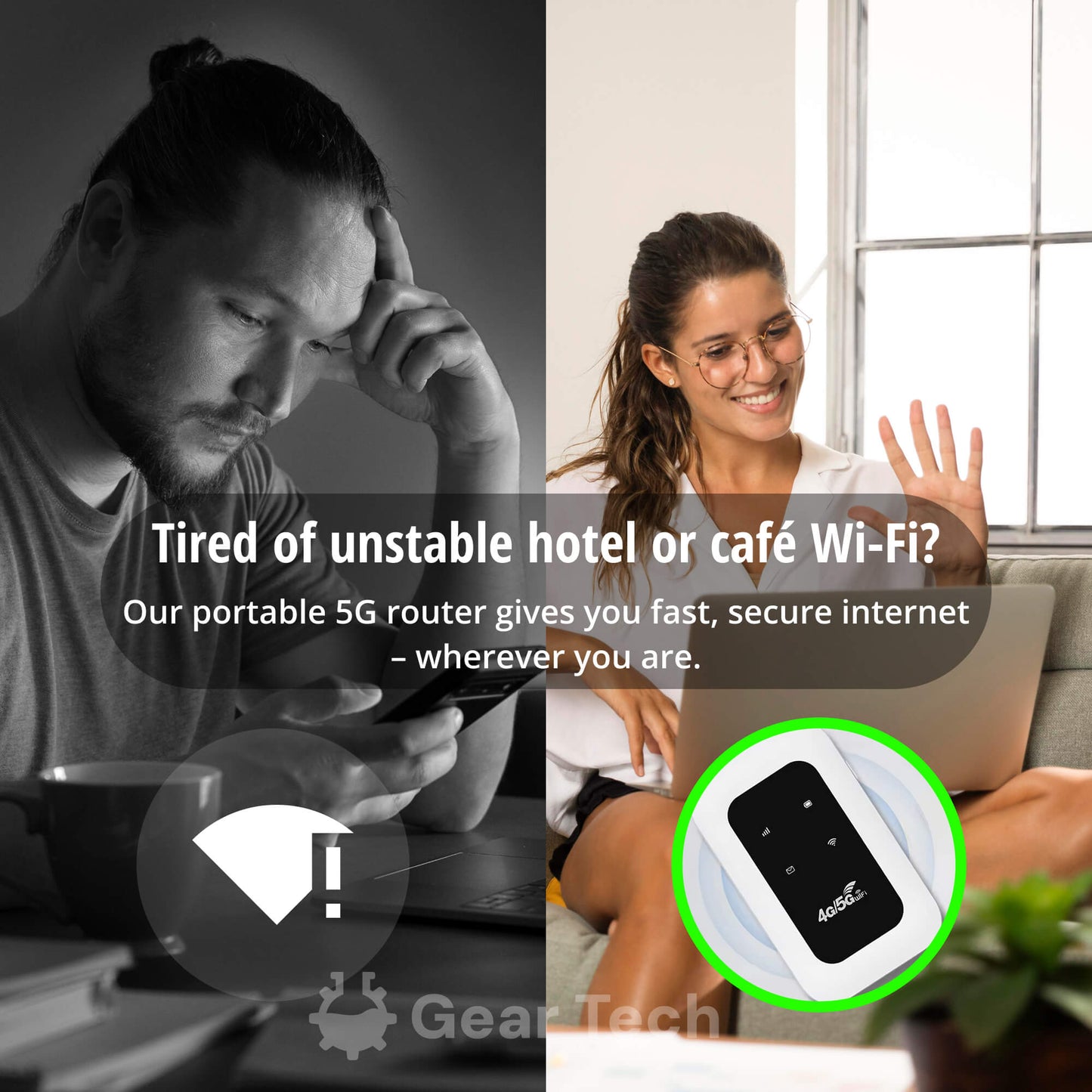 Closora | Portable 5G Wi-Fi Router | Secure, High-Speed Connection for Travel & Home Use