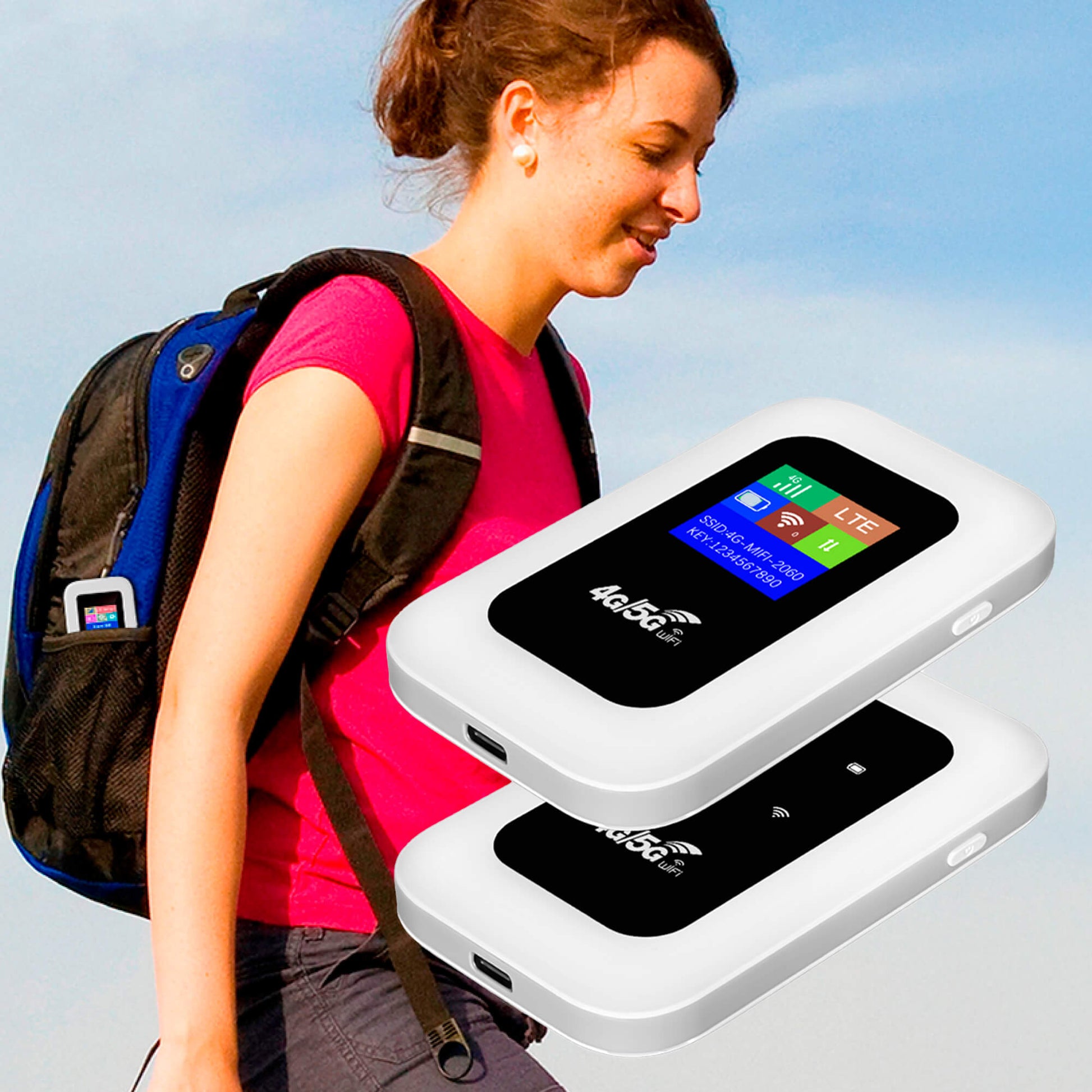 Closora | Portable 5G Wi-Fi Router | Secure, High-Speed Connection for Travel & Home Use