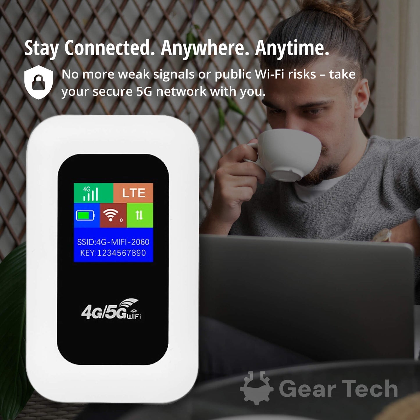 Closora | Portable 5G Wi-Fi Router | Secure, High-Speed Connection for Travel & Home Use