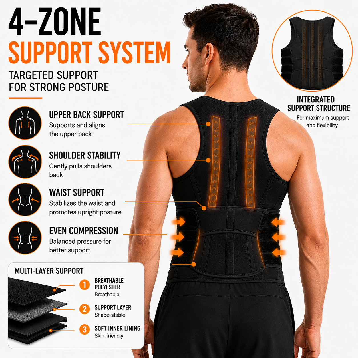 Closora | PostuFlexor Adjustable Clavicle Posture Brace