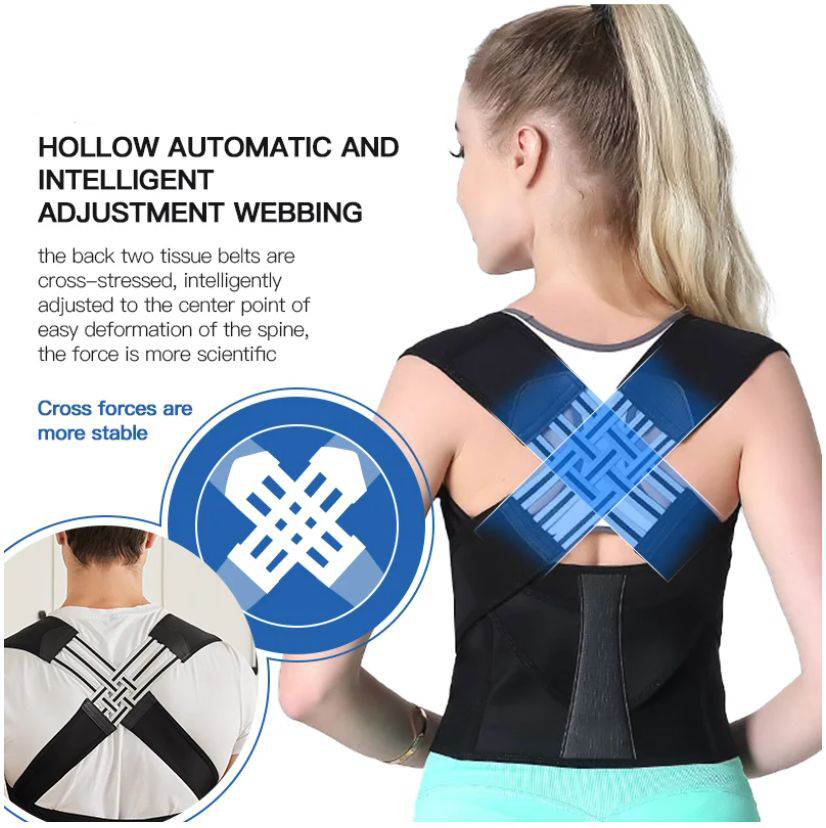 Closora | Posture Correction Belt | Instant Back & Shoulder Support | Black