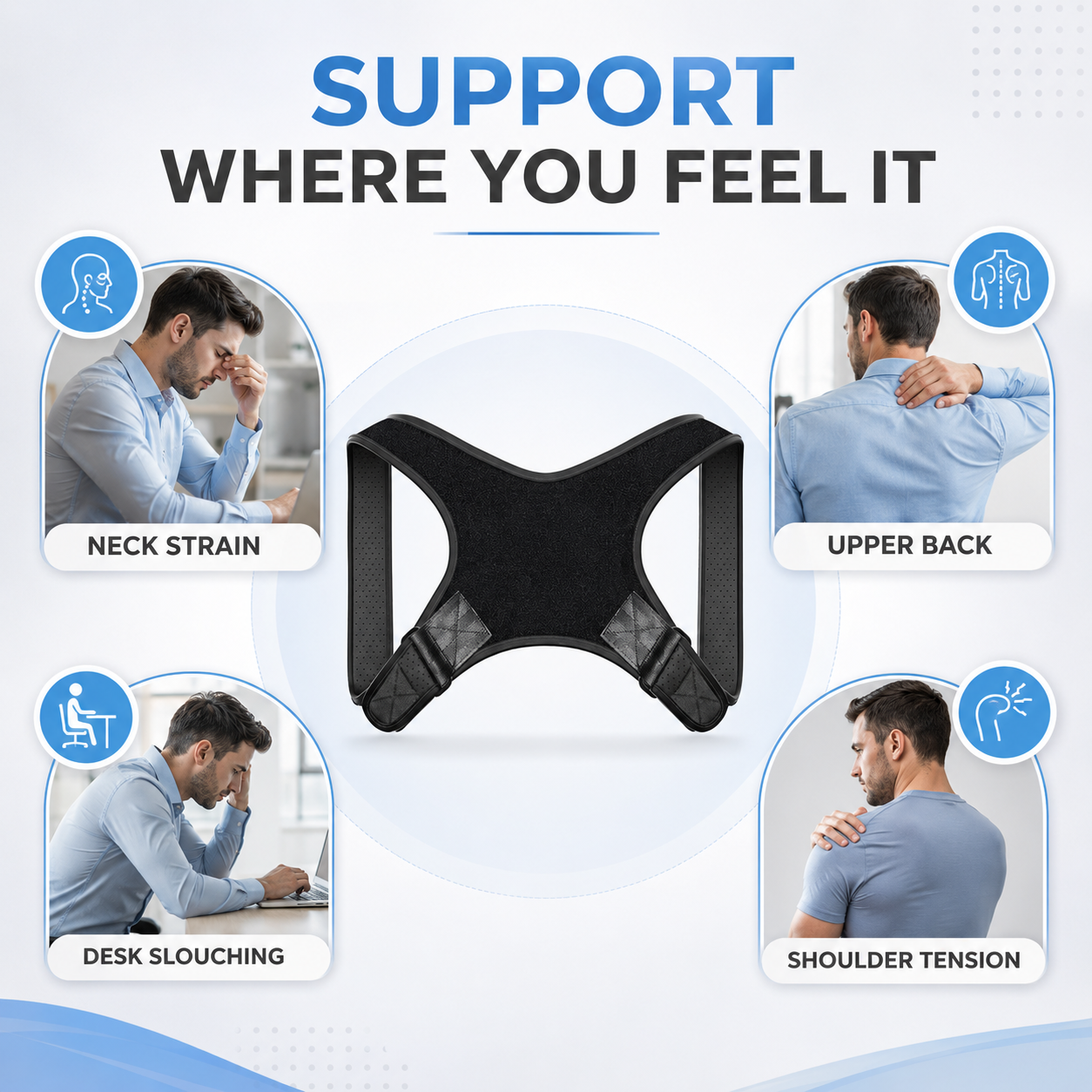 Closora | PostuSure Adjustable Shoulder Posture Brace