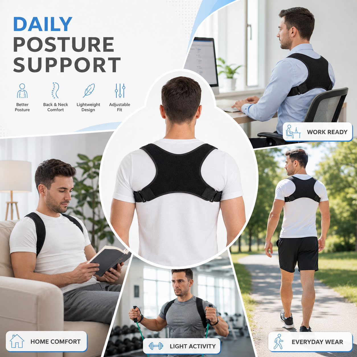 Closora | PostuSure Adjustable Shoulder Posture Brace