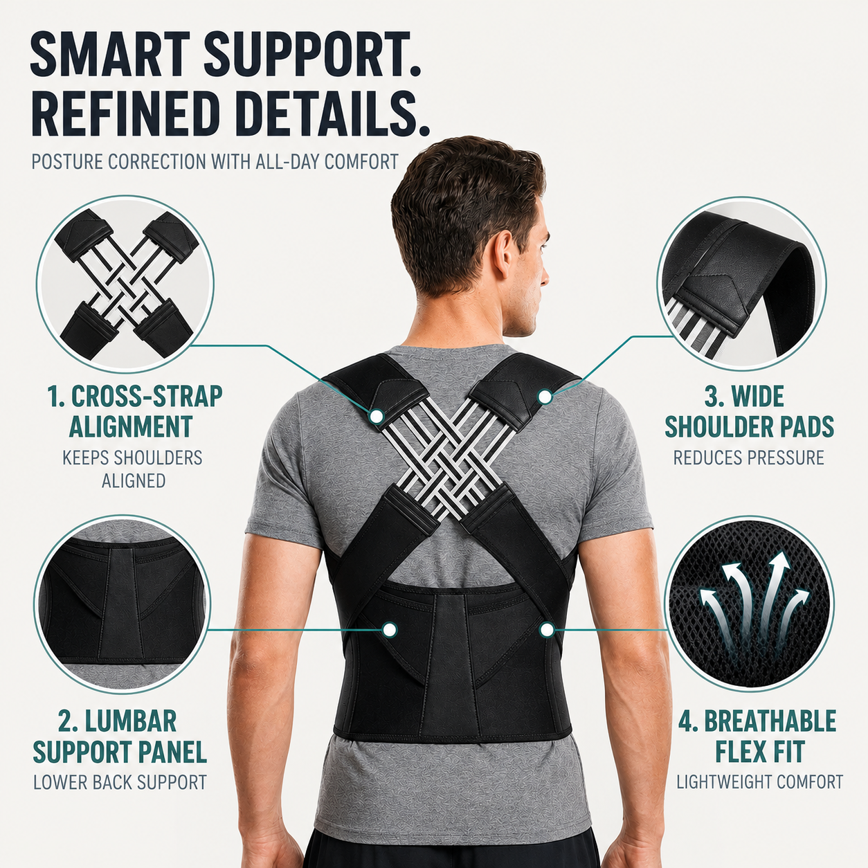 Closora | Postuvera Adjustable Posture Support Brace