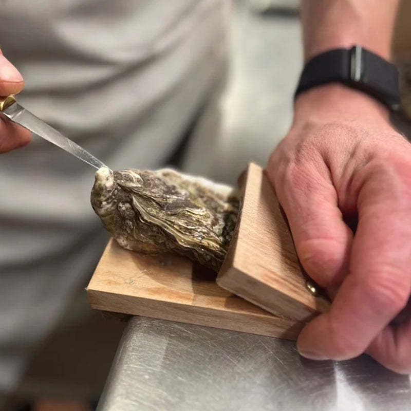 Closora | Premium Wood Handle Oyster Shell Opener Clamp