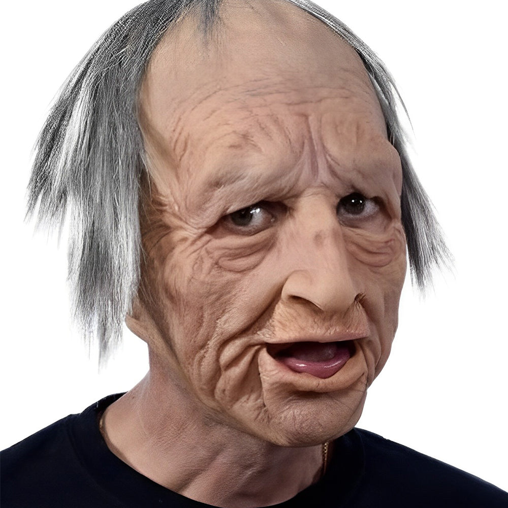 Closora | Realistic Old Man Mask – Halloween and Cosplay Latex Mask with Movable Mouth