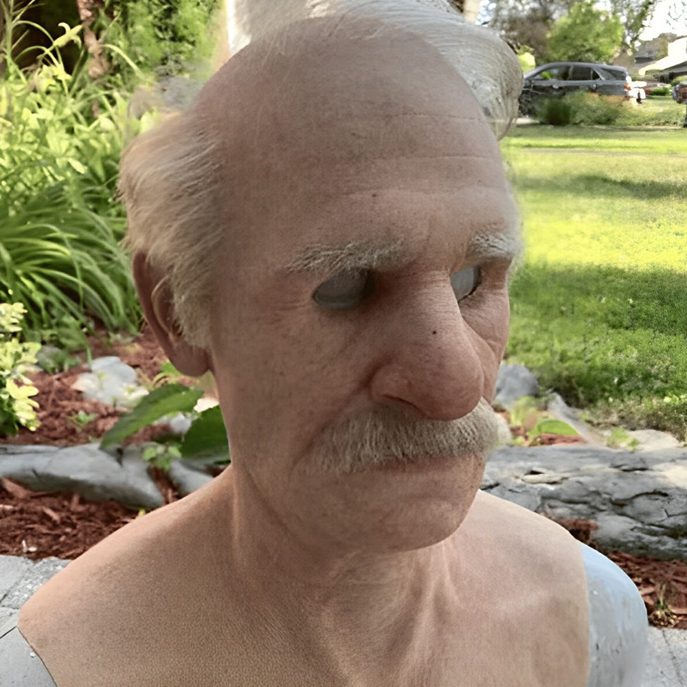 Closora | Realistic Old Man Mask – Halloween and Cosplay Latex Mask with Movable Mouth