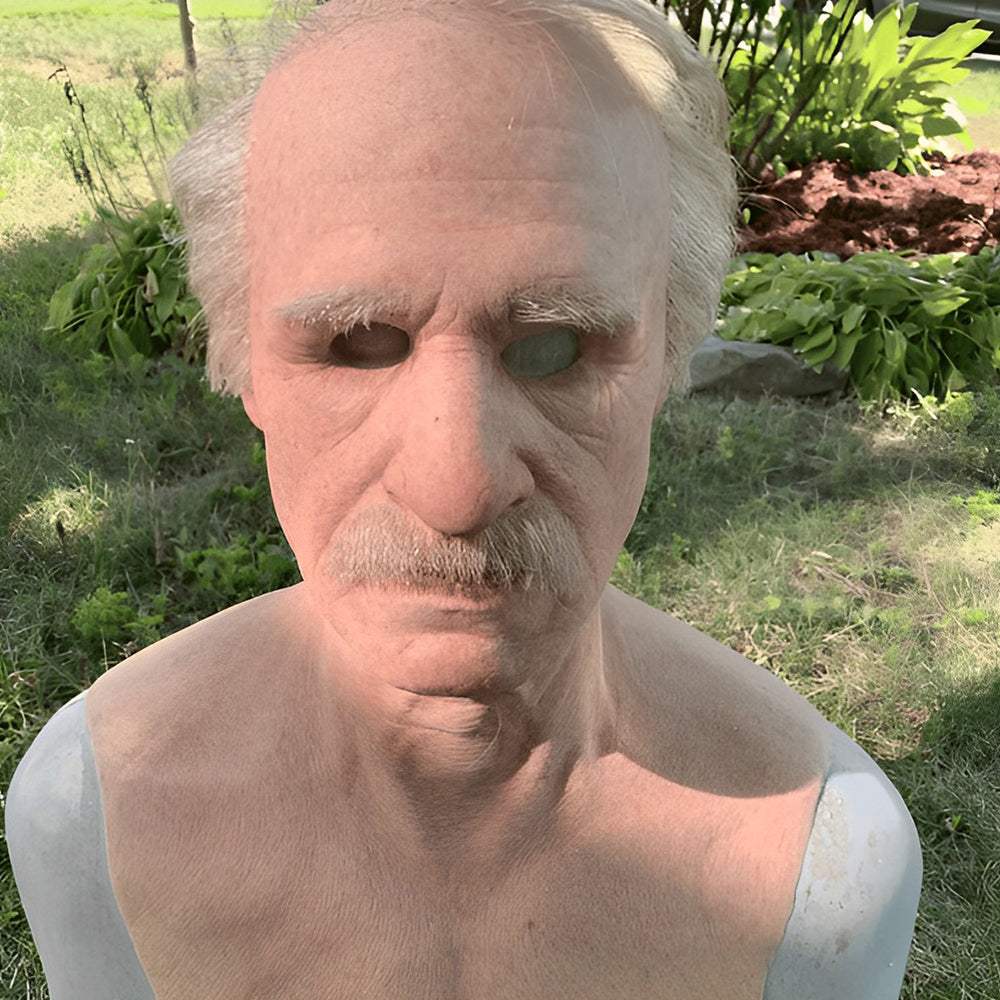 Closora | Realistic Old Man Mask – Halloween and Cosplay Latex Mask with Movable Mouth