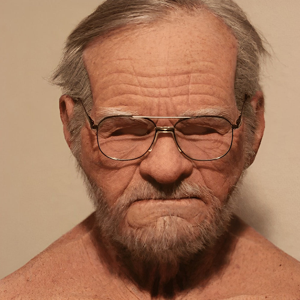 Closora | Realistic Old Man Mask – Halloween and Cosplay Latex Mask with Movable Mouth