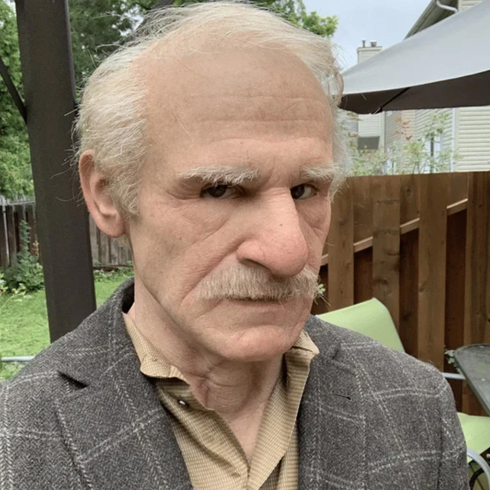 Closora | Realistic Old Man Mask – Halloween and Cosplay Latex Mask with Movable Mouth