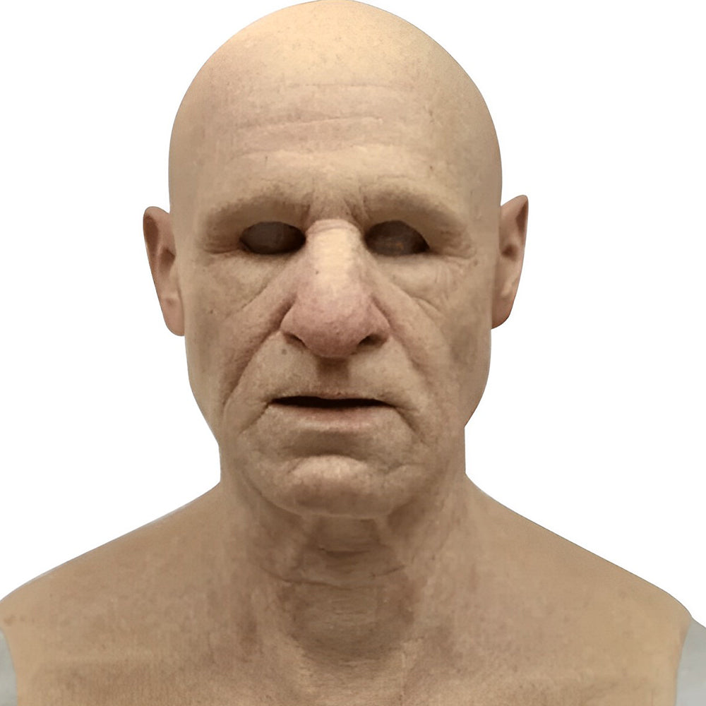 Closora | Realistic Old Man Mask – Halloween and Cosplay Latex Mask with Movable Mouth