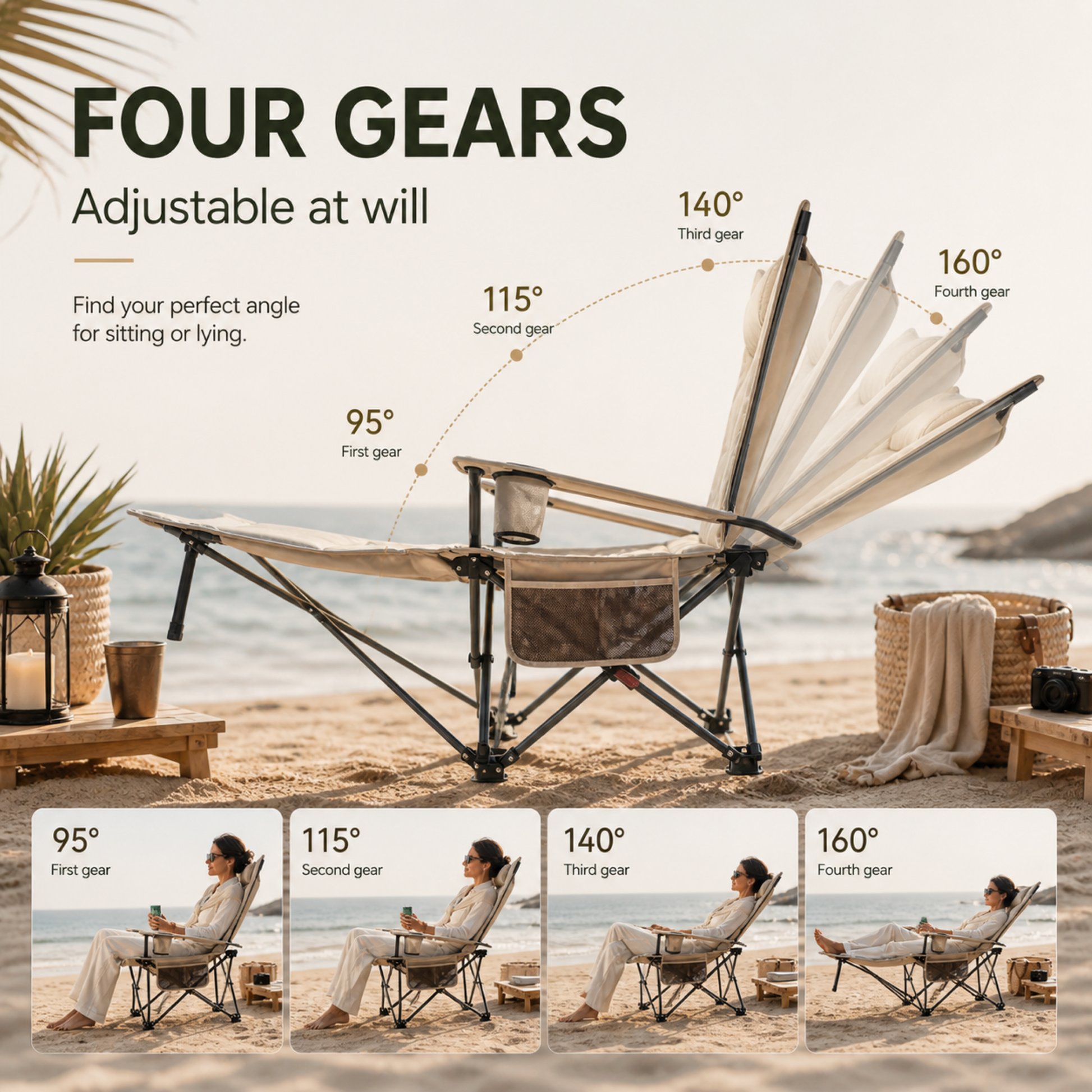 Closora | Reclinoze Foldable Reclining Camping Chair