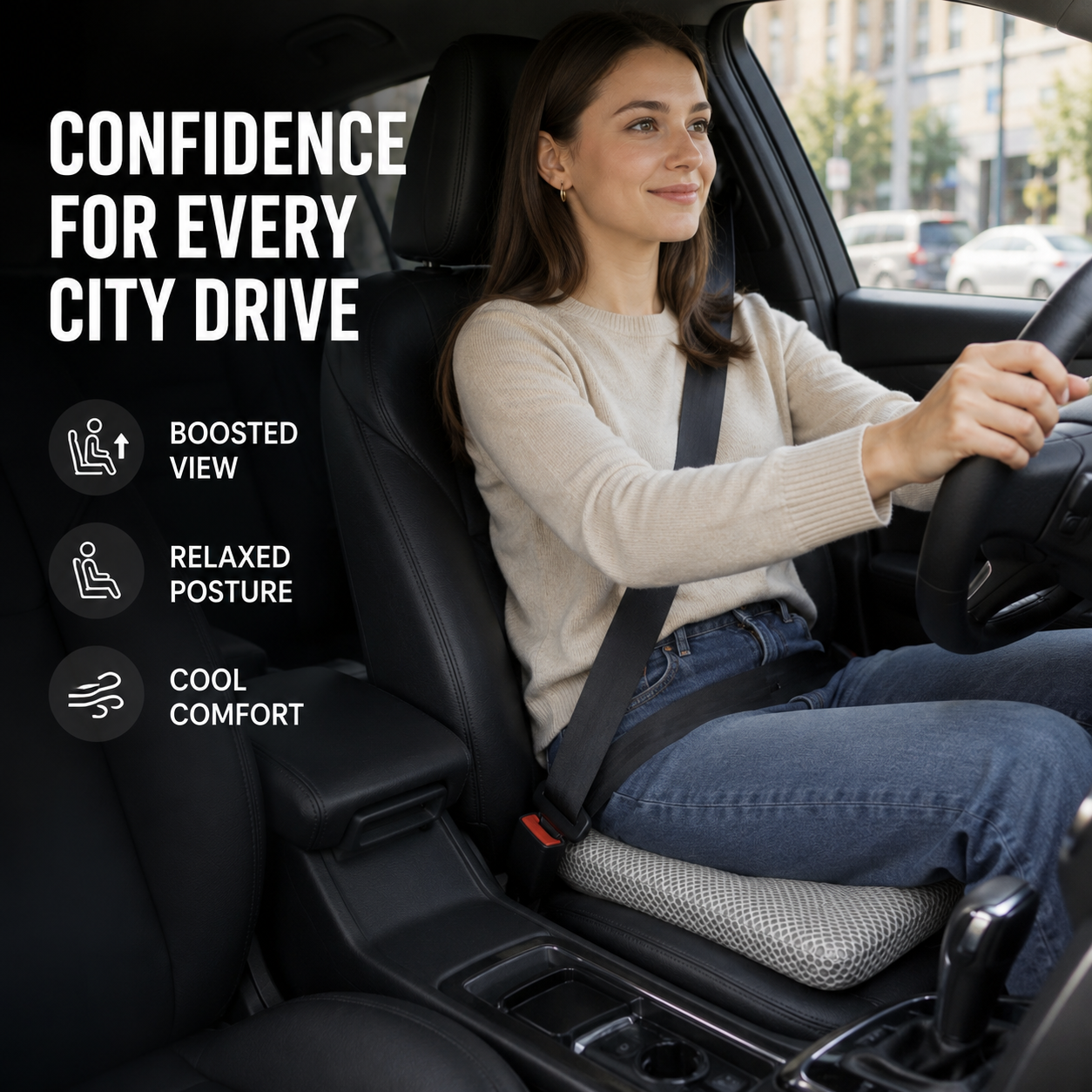 Closora | RideLift Breathable Honeycomb Seat Cushion