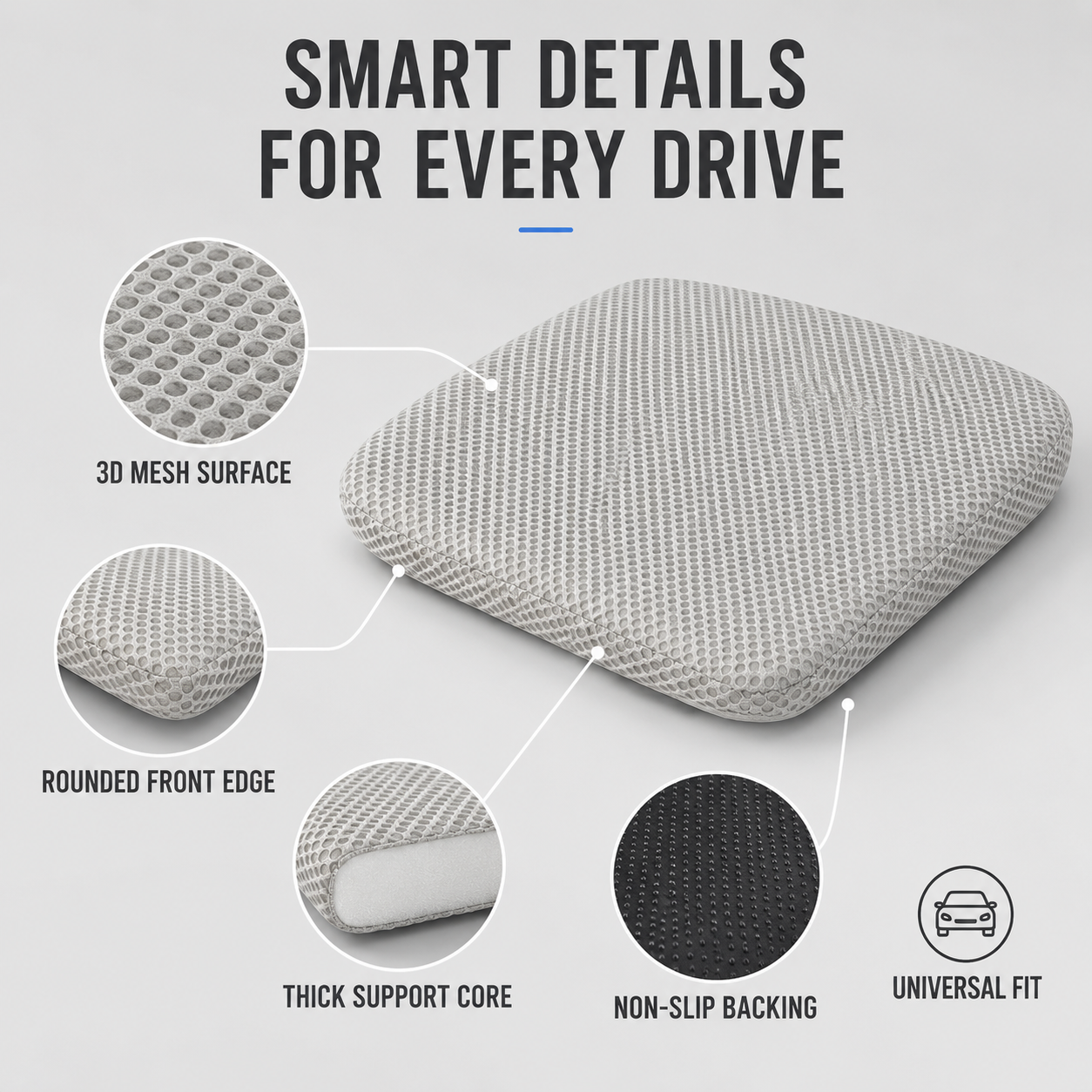 Closora | RideLift Breathable Honeycomb Seat Cushion