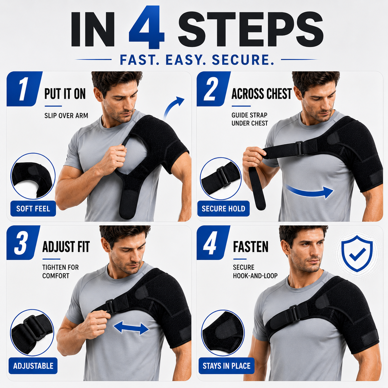 Closora | Shouldrax Adjustable Shoulder Support Wrap