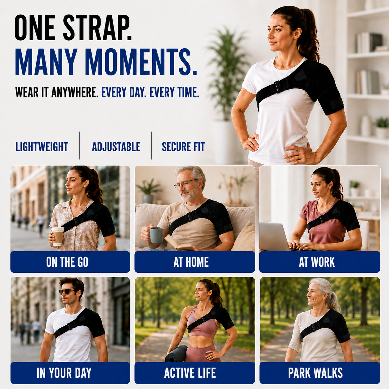 Closora | Shouldrax Adjustable Shoulder Support Wrap