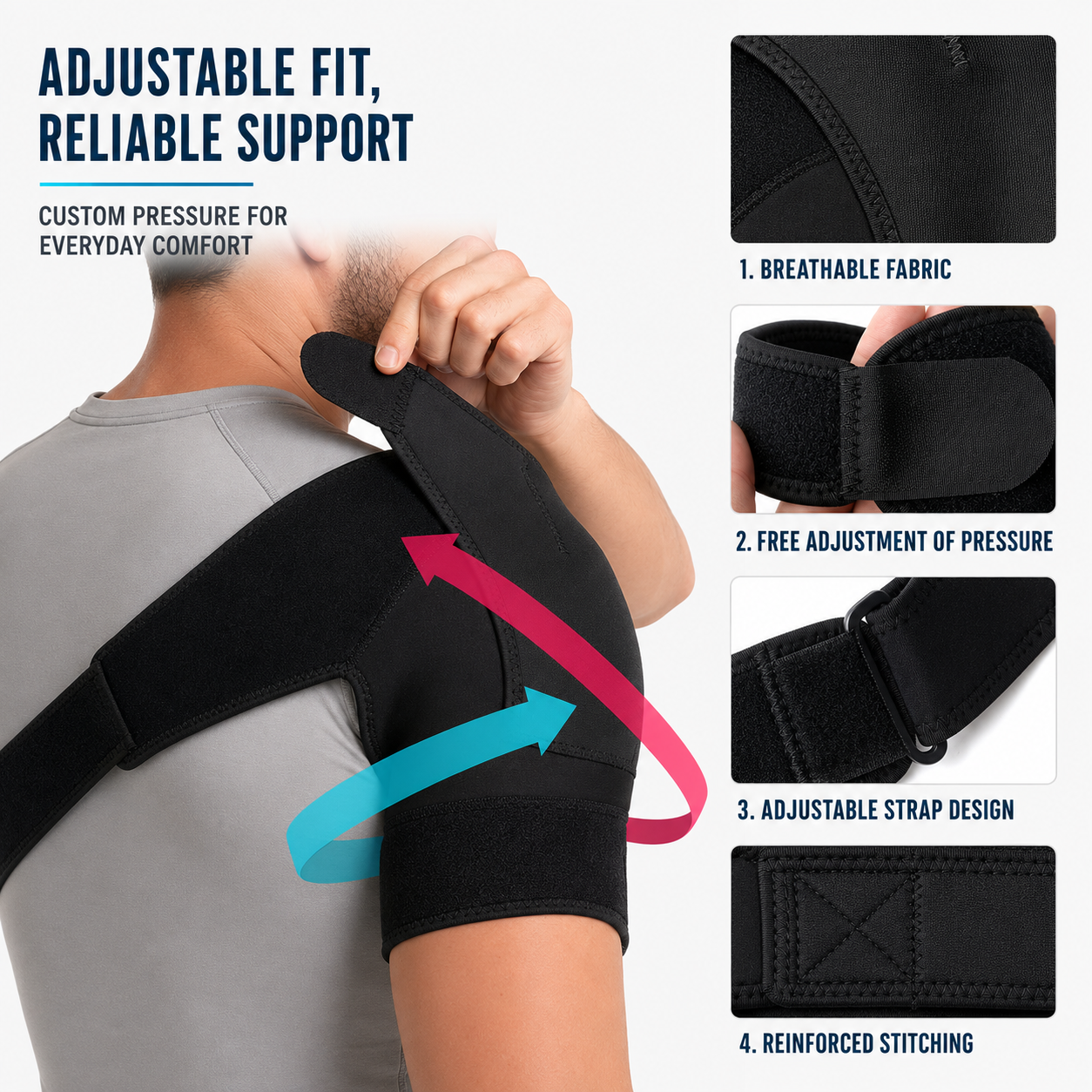 Closora | Shouldrax Adjustable Shoulder Support Wrap