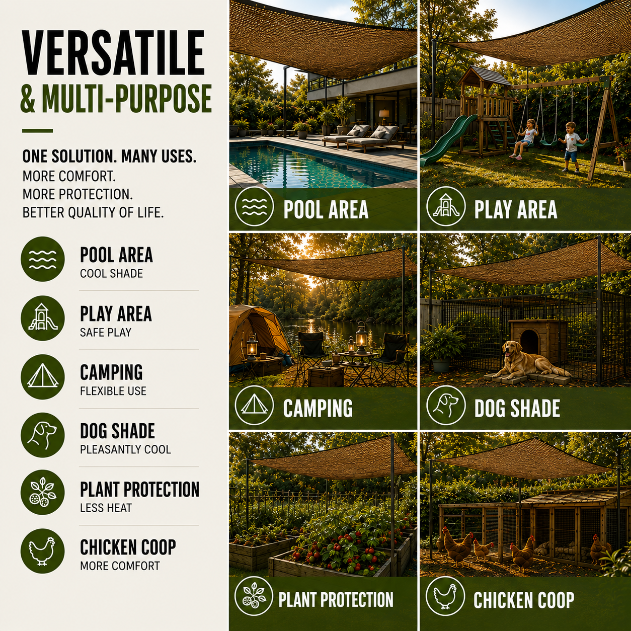 Closora | SolariMesh Outdoor Shade Canopy