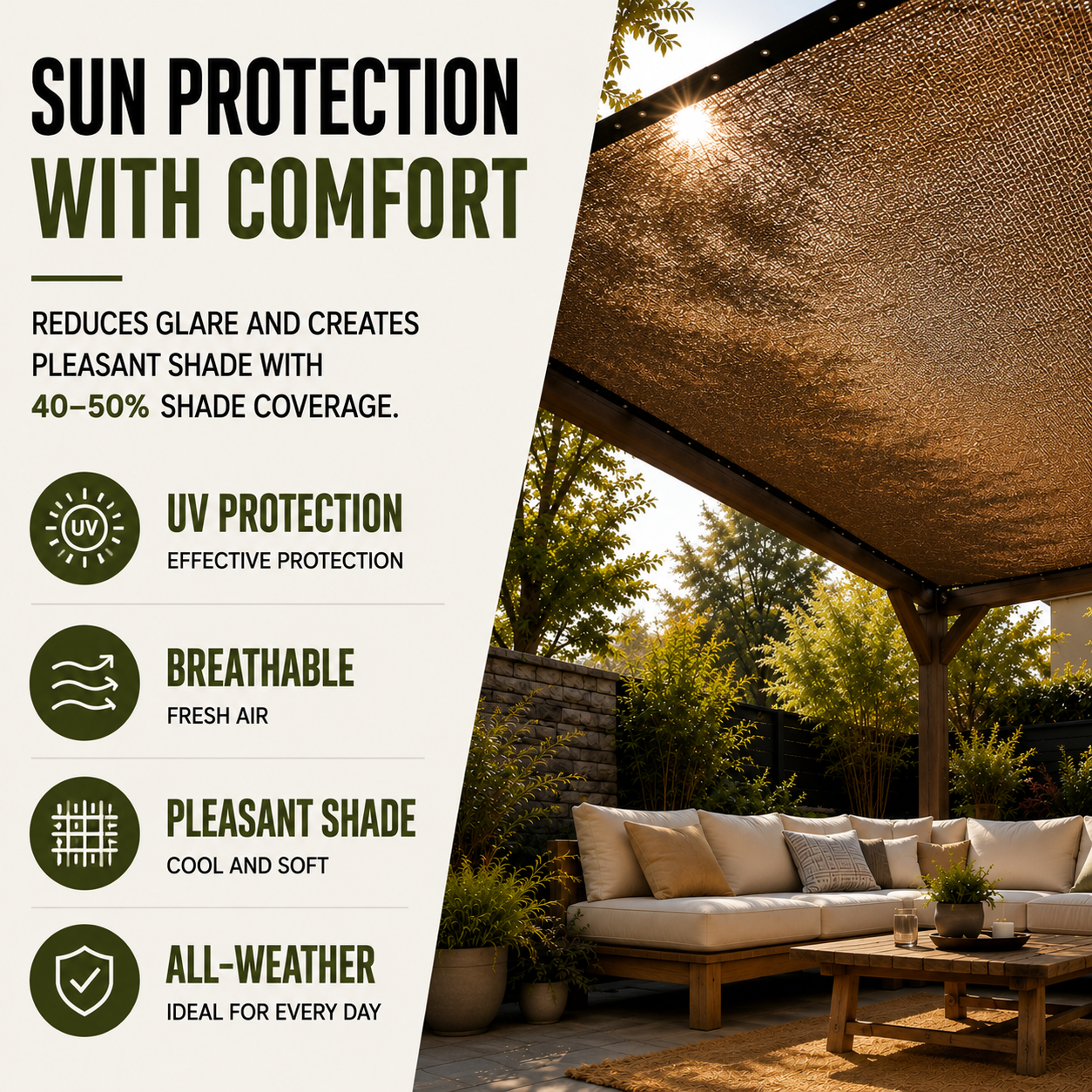 Closora | SolariMesh Outdoor Shade Canopy