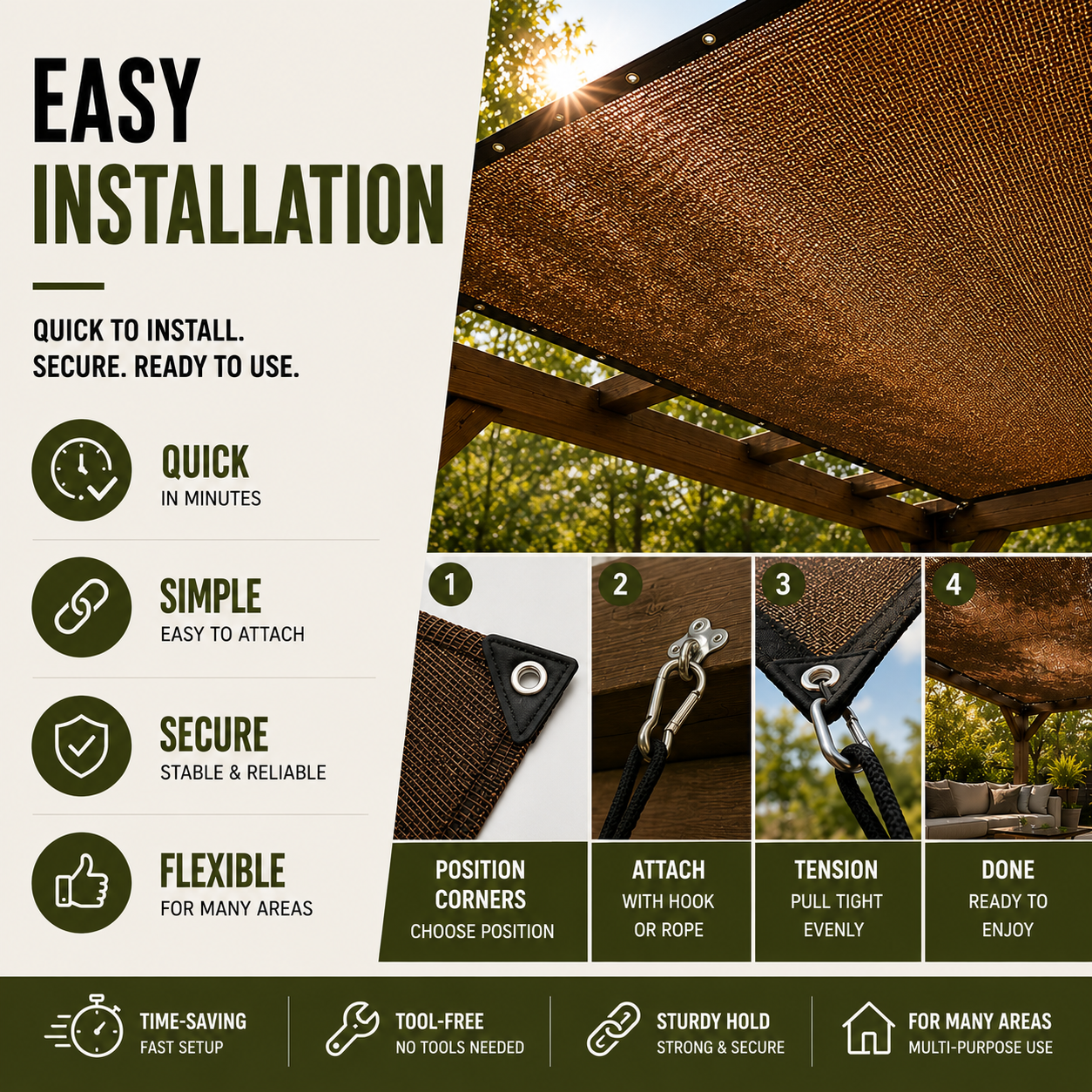 Closora | SolariMesh Outdoor Shade Canopy