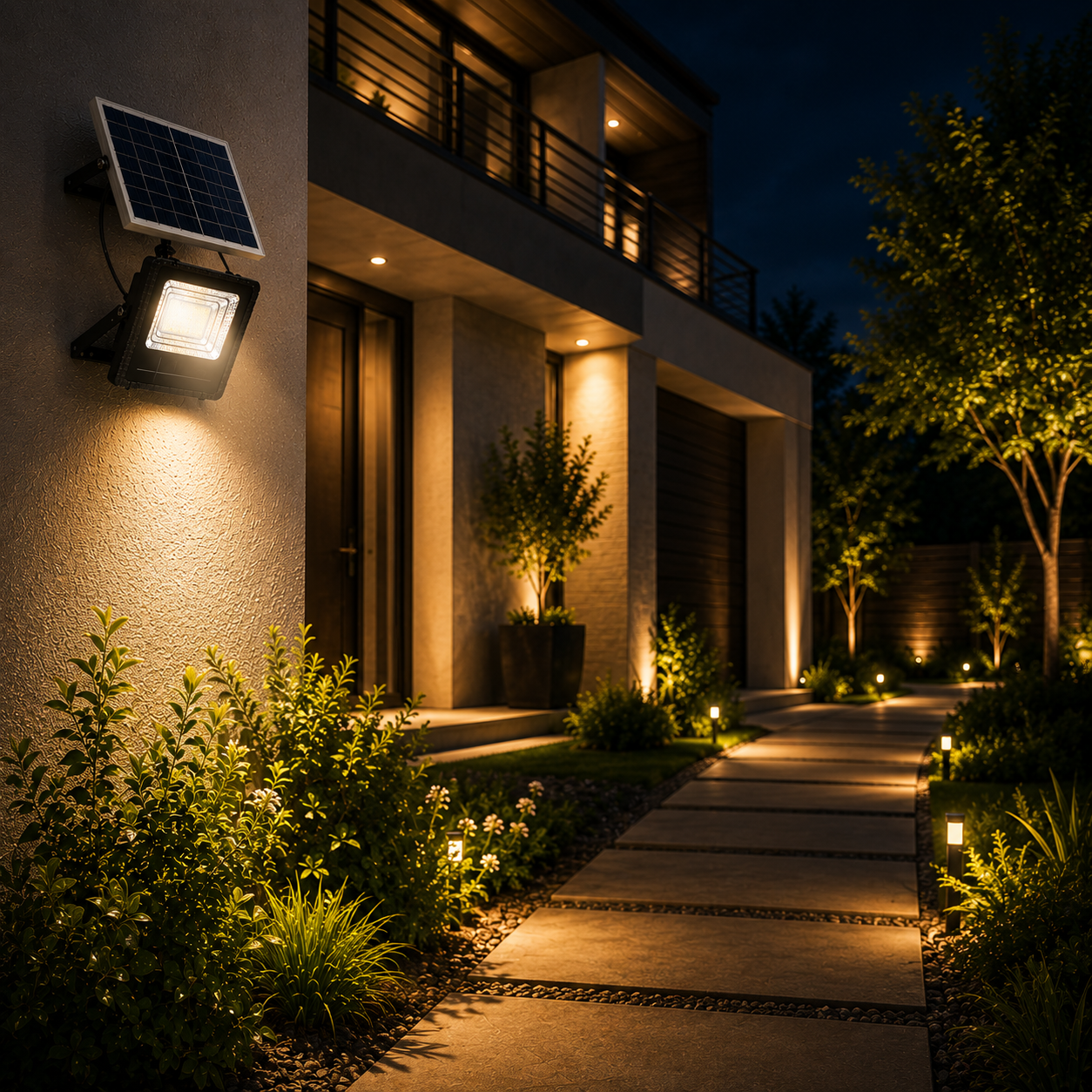 Closora | Soluxe Solar-Powered Outdoor Flood Light With Remote