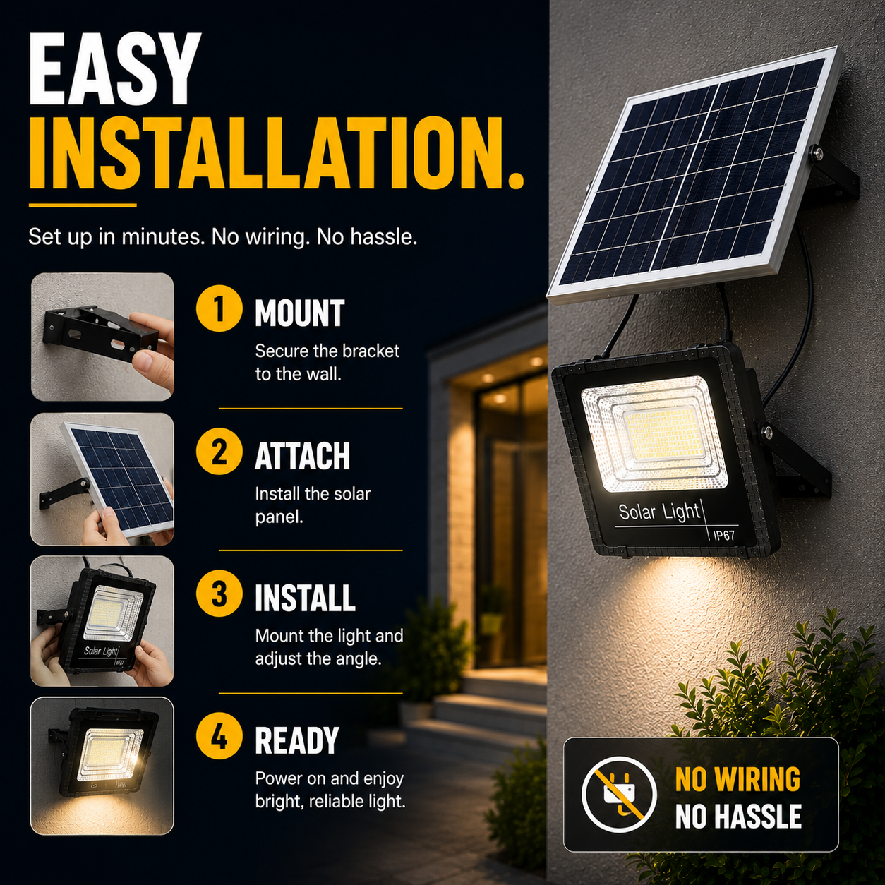 Closora | Soluxe Solar-Powered Outdoor Flood Light With Remote