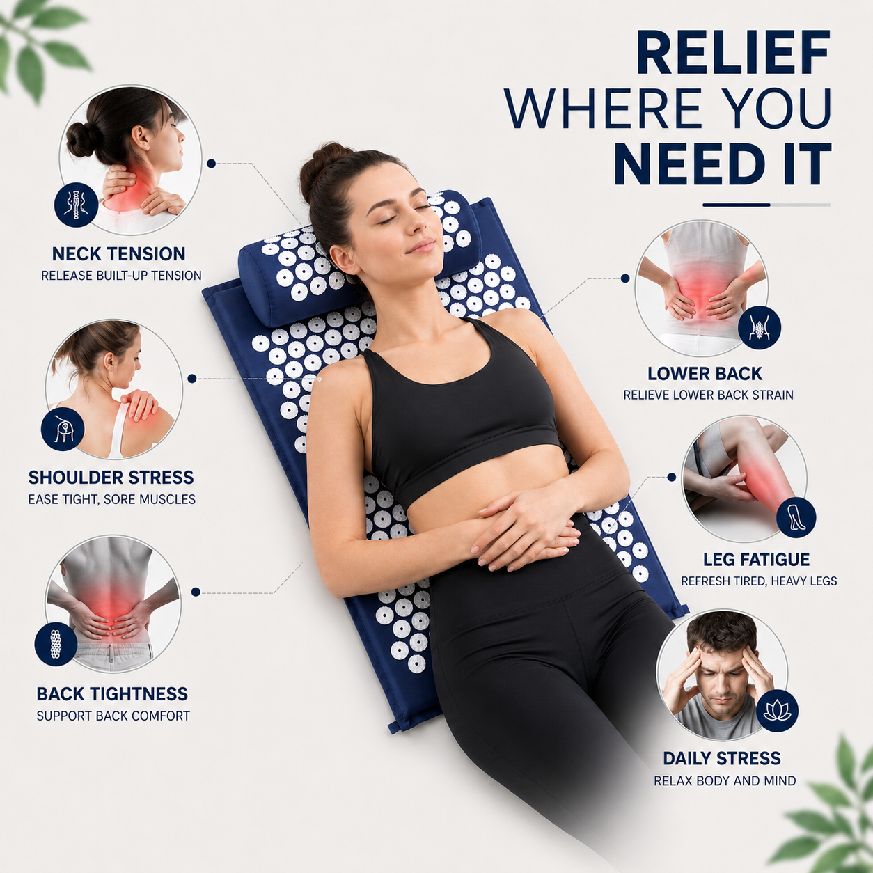Closora | Spikelyn Acupressure Therapy Mat Set