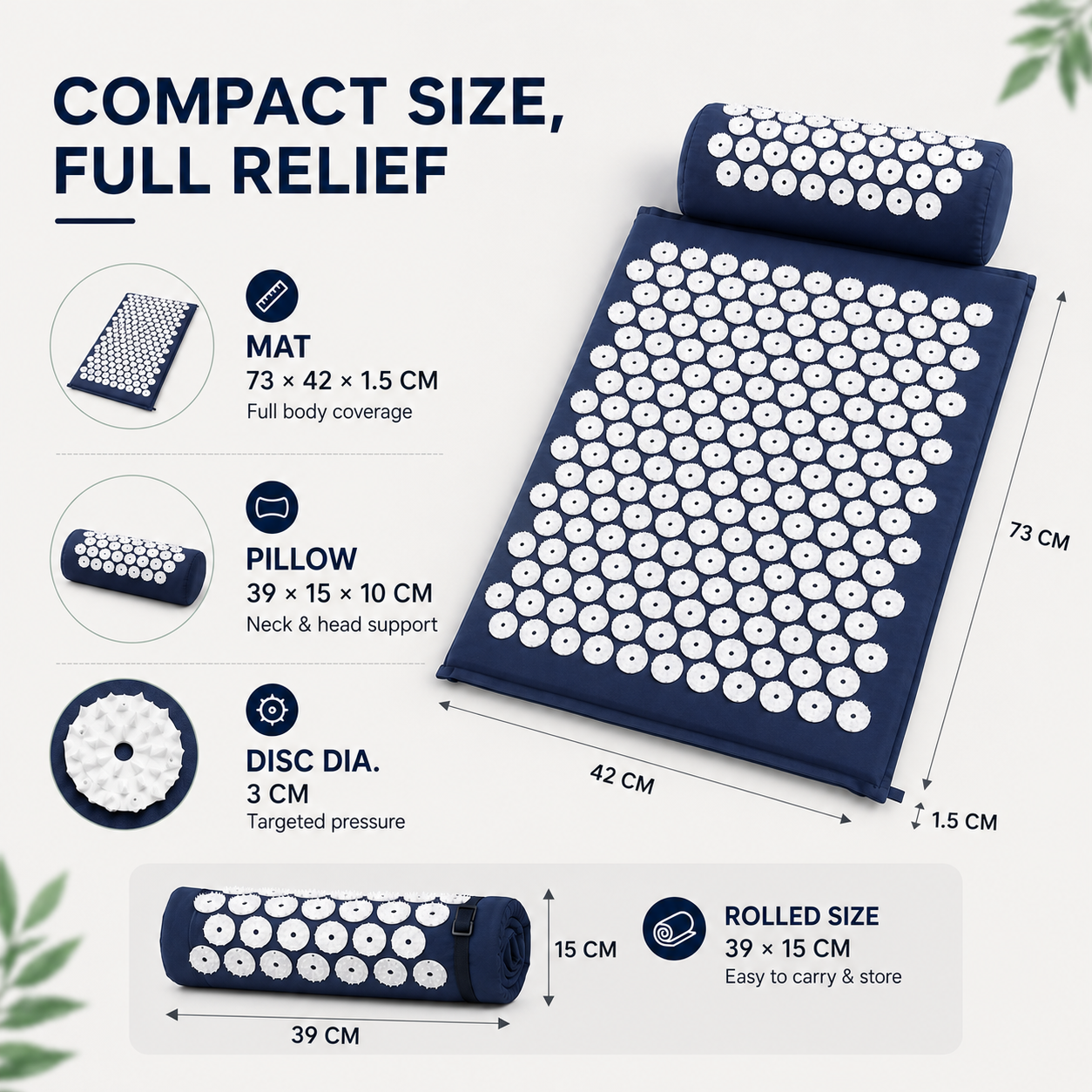 Closora | Spikelyn Acupressure Therapy Mat Set