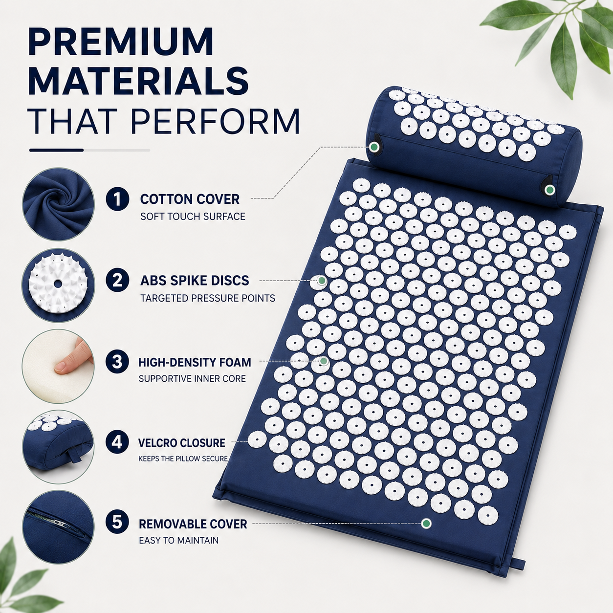 Closora | Spikelyn Acupressure Therapy Mat Set