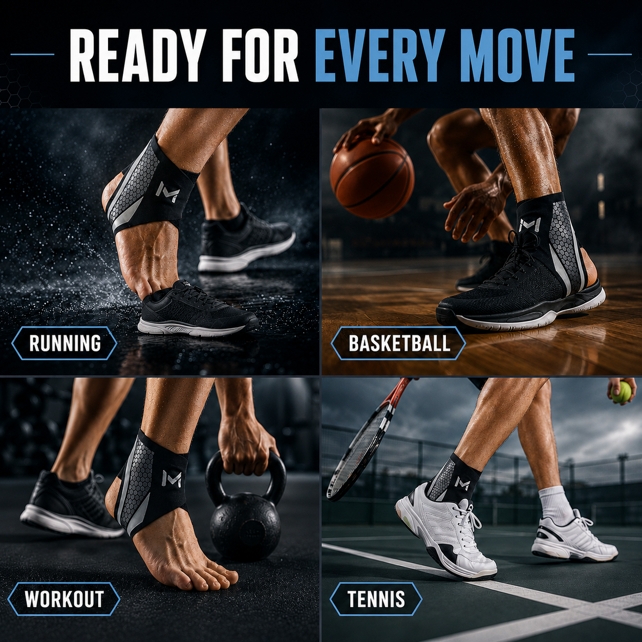 Closora | StrideSentry Adjustable Ankle Support Sleeve