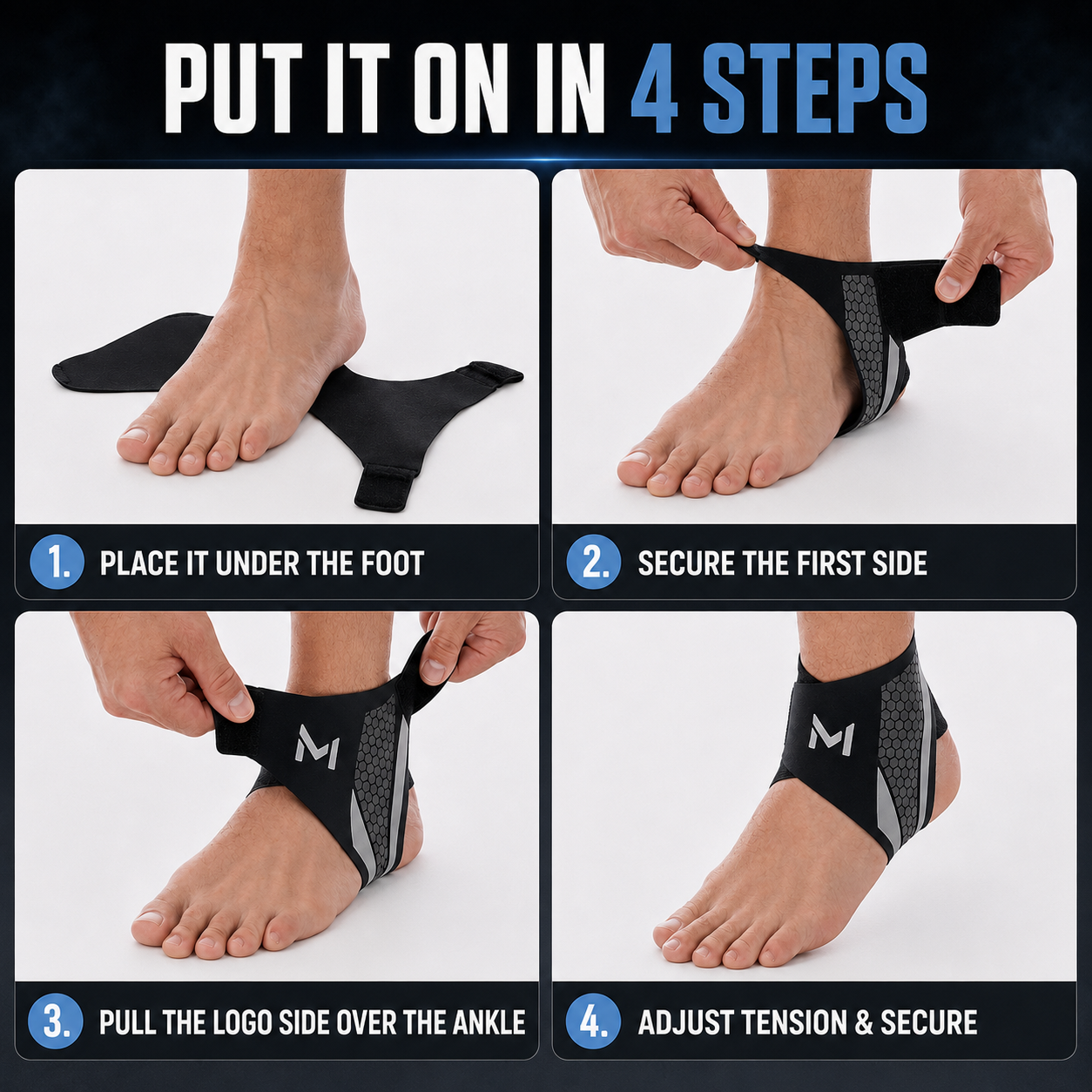 Closora | StrideSentry Adjustable Ankle Support Sleeve