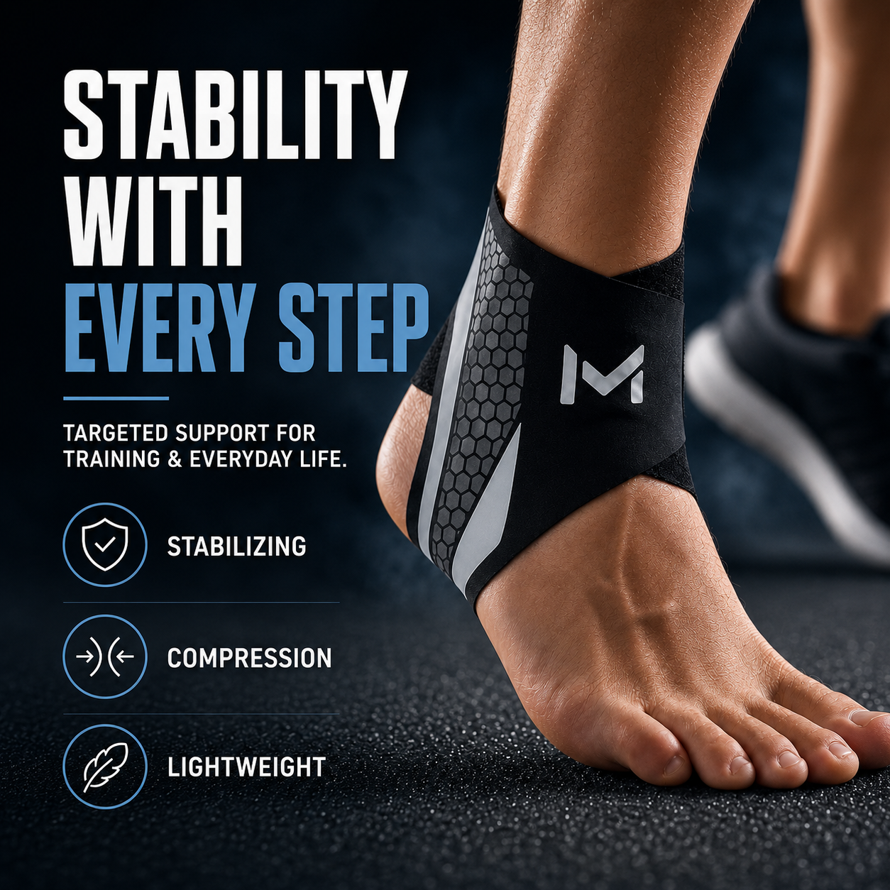 Closora | StrideSentry Adjustable Ankle Support Sleeve