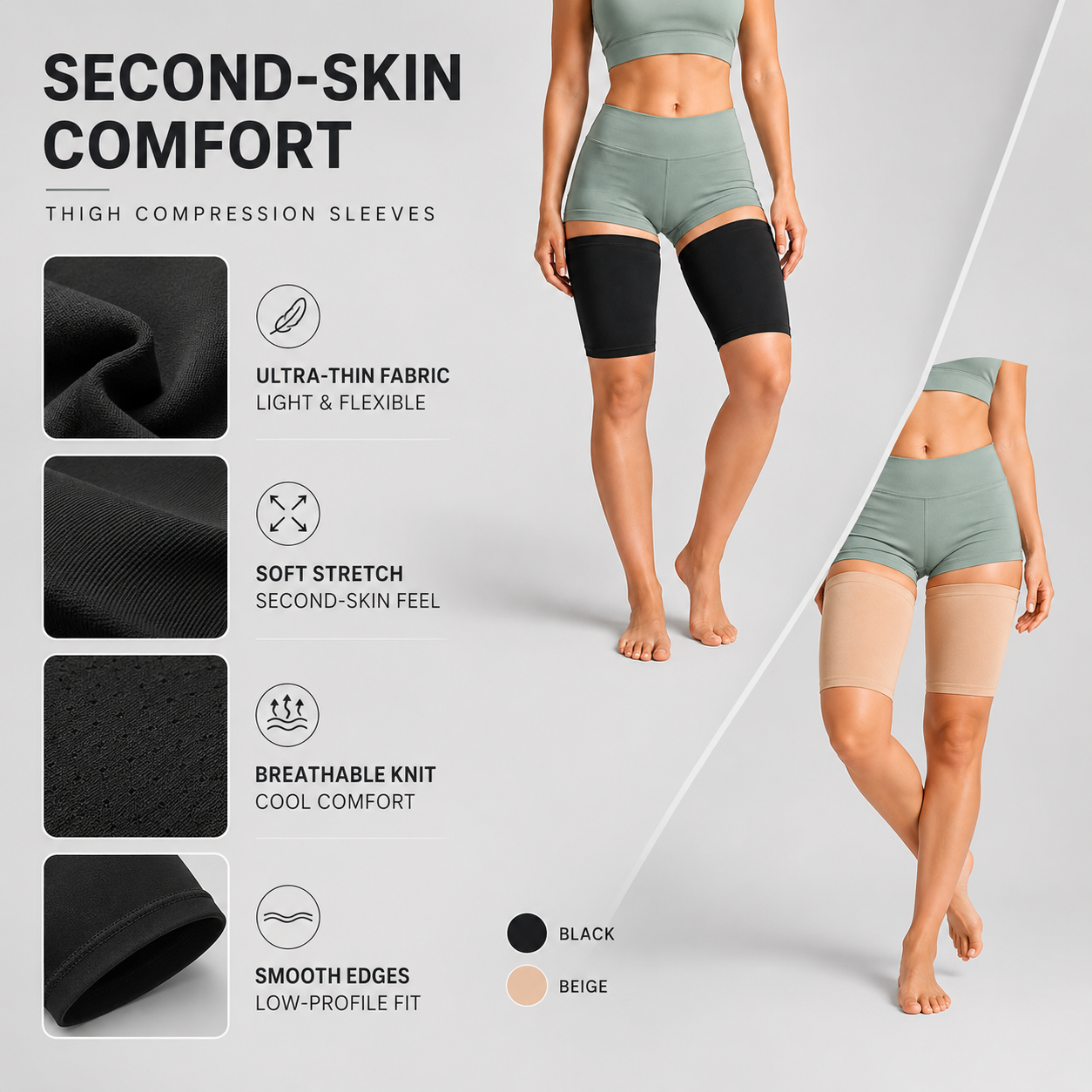 Closora | Thighraze Ultra Thin Compression Sleeve