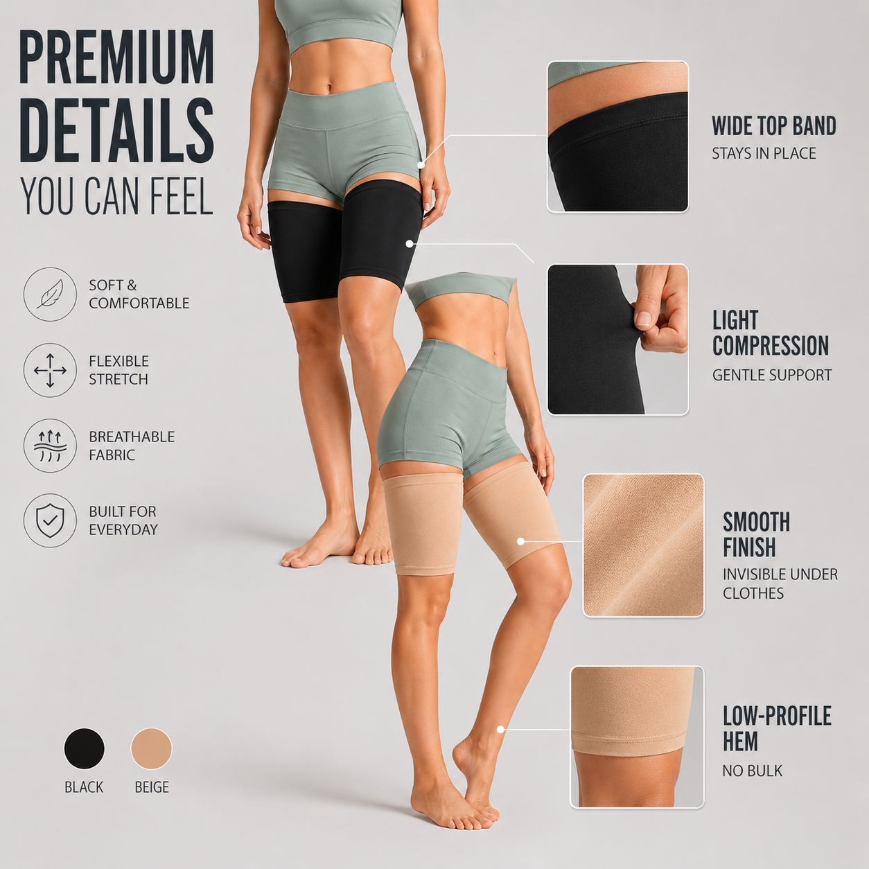 Closora | Thighraze Ultra Thin Compression Sleeve
