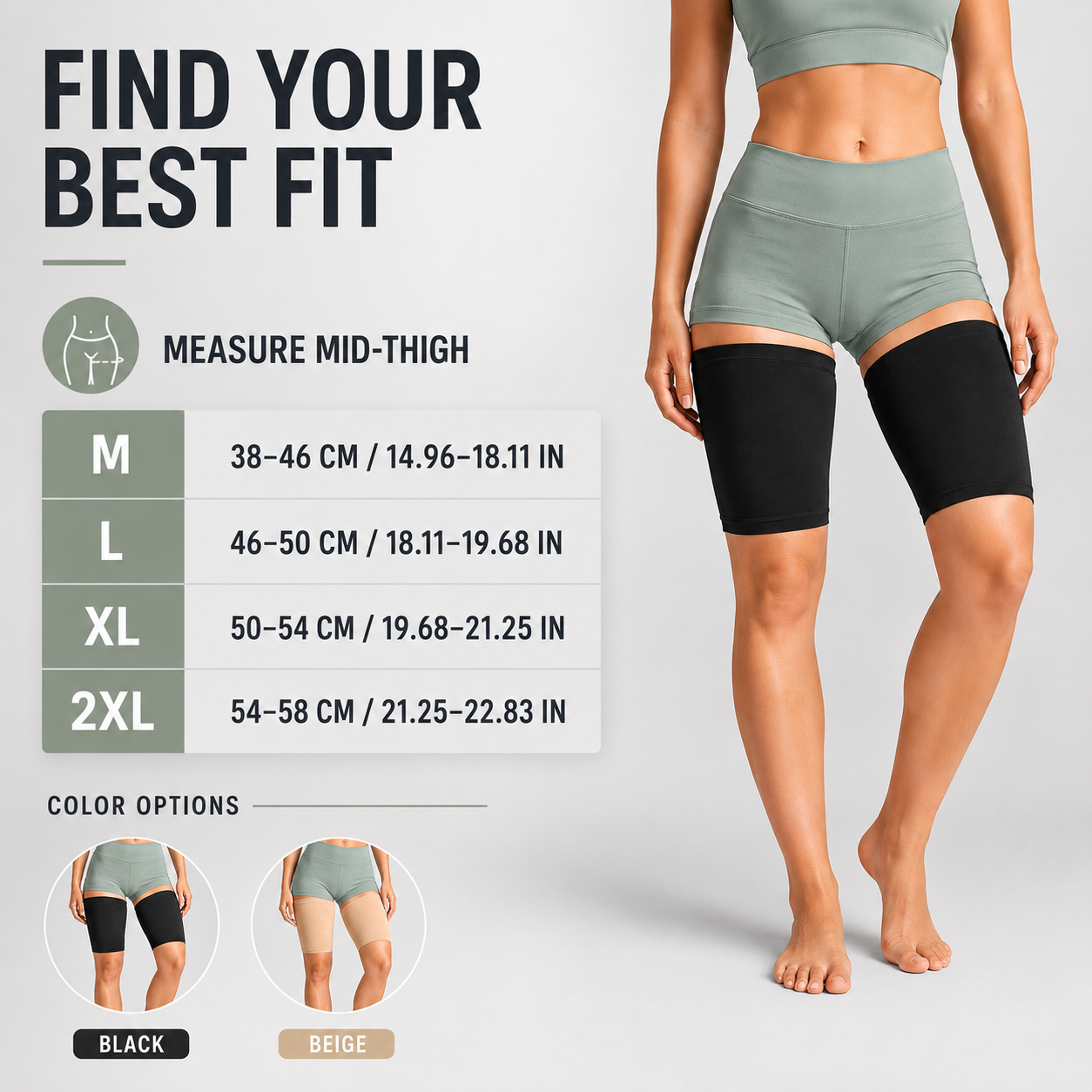 Closora | Thighraze Ultra Thin Compression Sleeve