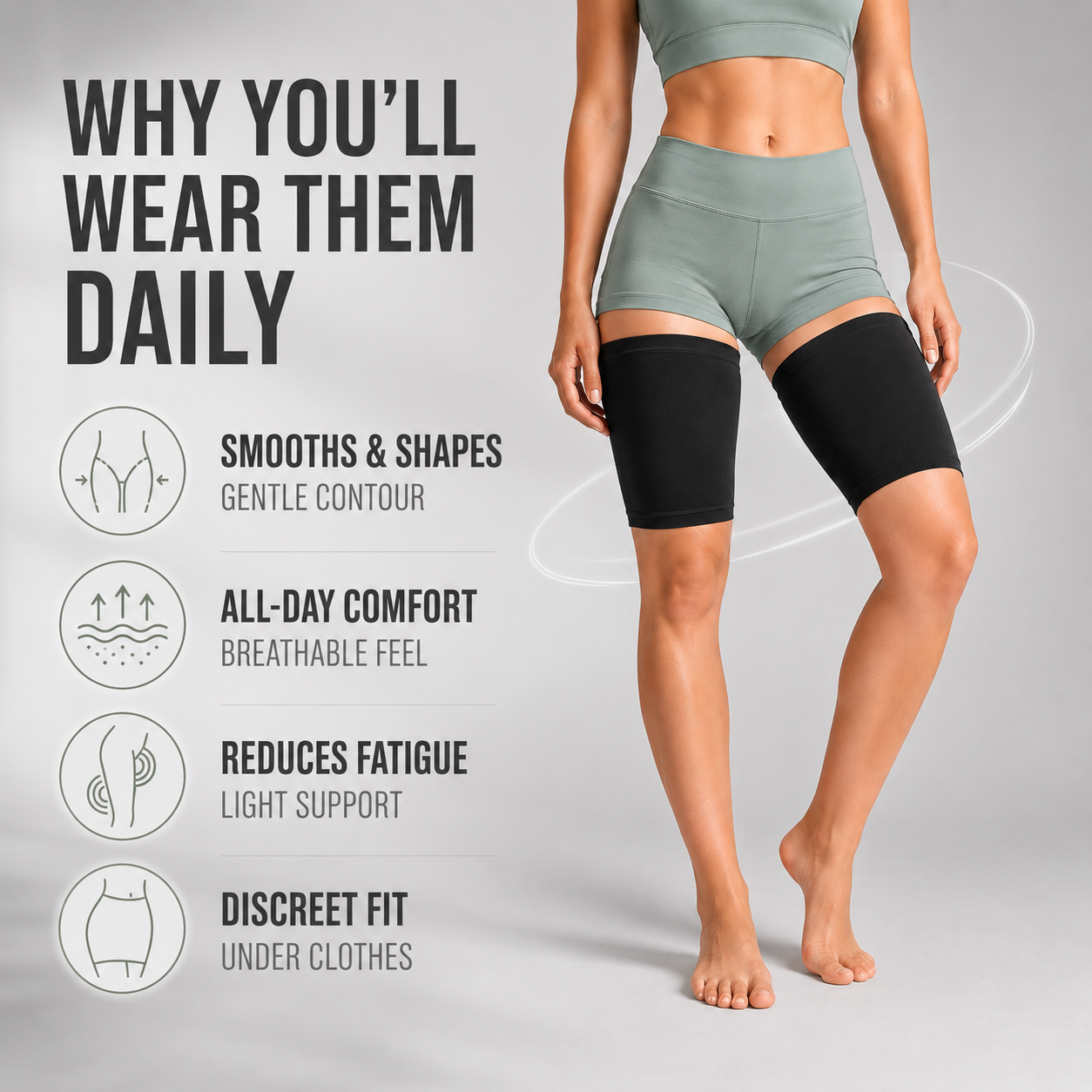 Closora | Thighraze Ultra Thin Compression Sleeve