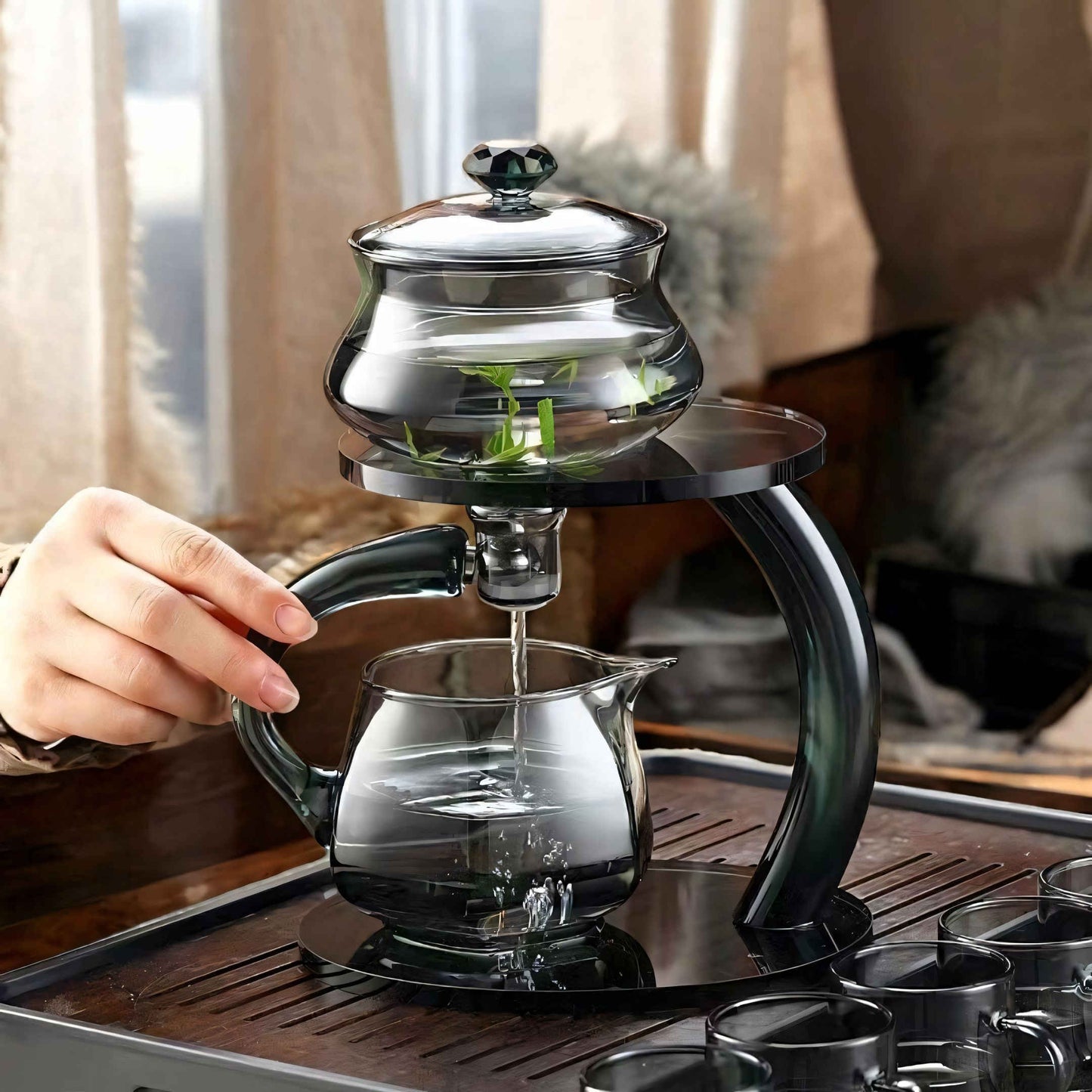 Closora | TranquiliTea – Magnetic Glass Infuser Teapot for Enhanced Flavor & Wellness