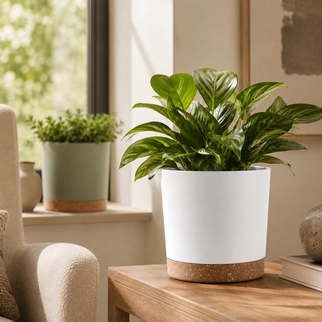 Closora | Verdara Large Lightweight Pot With Drainage Holes