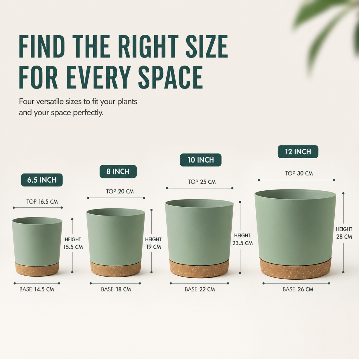 Closora | Verdara Large Lightweight Pot With Drainage Holes
