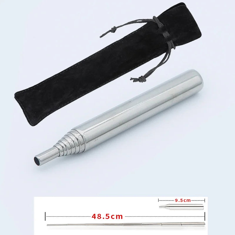 Collapsible Stainless Steel Fire Blowpipe for Camping