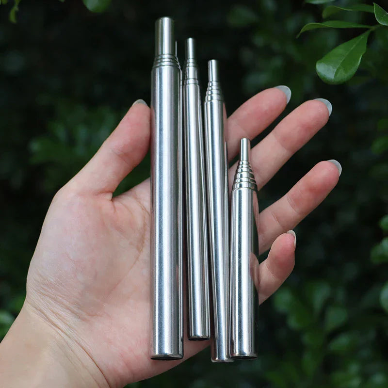Collapsible Stainless Steel Fire Blowpipe for Camping