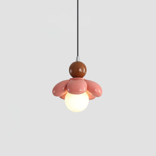 Colorful Flower-Shaped Pendant Lamp – Stylish Lighting for Living Room and Bedroom Made of Resin, Color Options