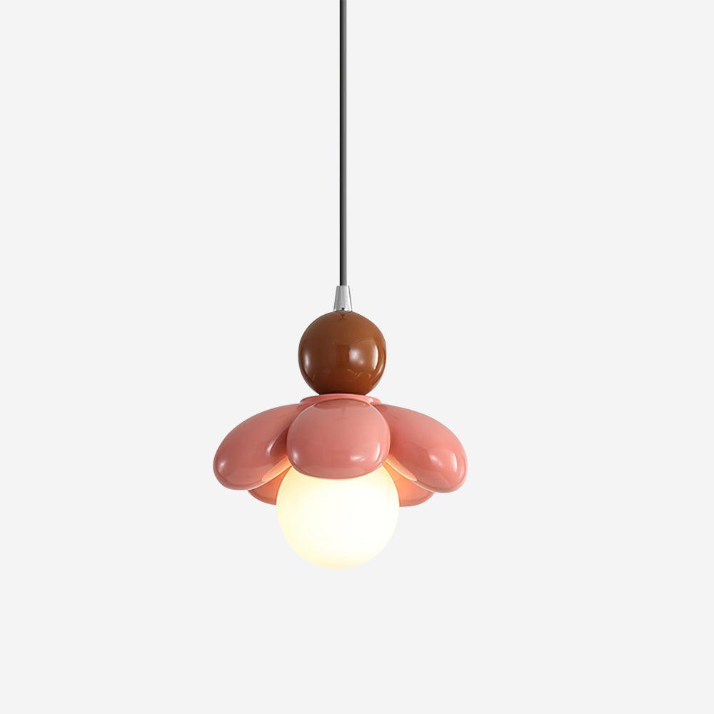 Colorful Flower-Shaped Pendant Lamp – Stylish Lighting for Living Room and Bedroom Made of Resin, Color Options