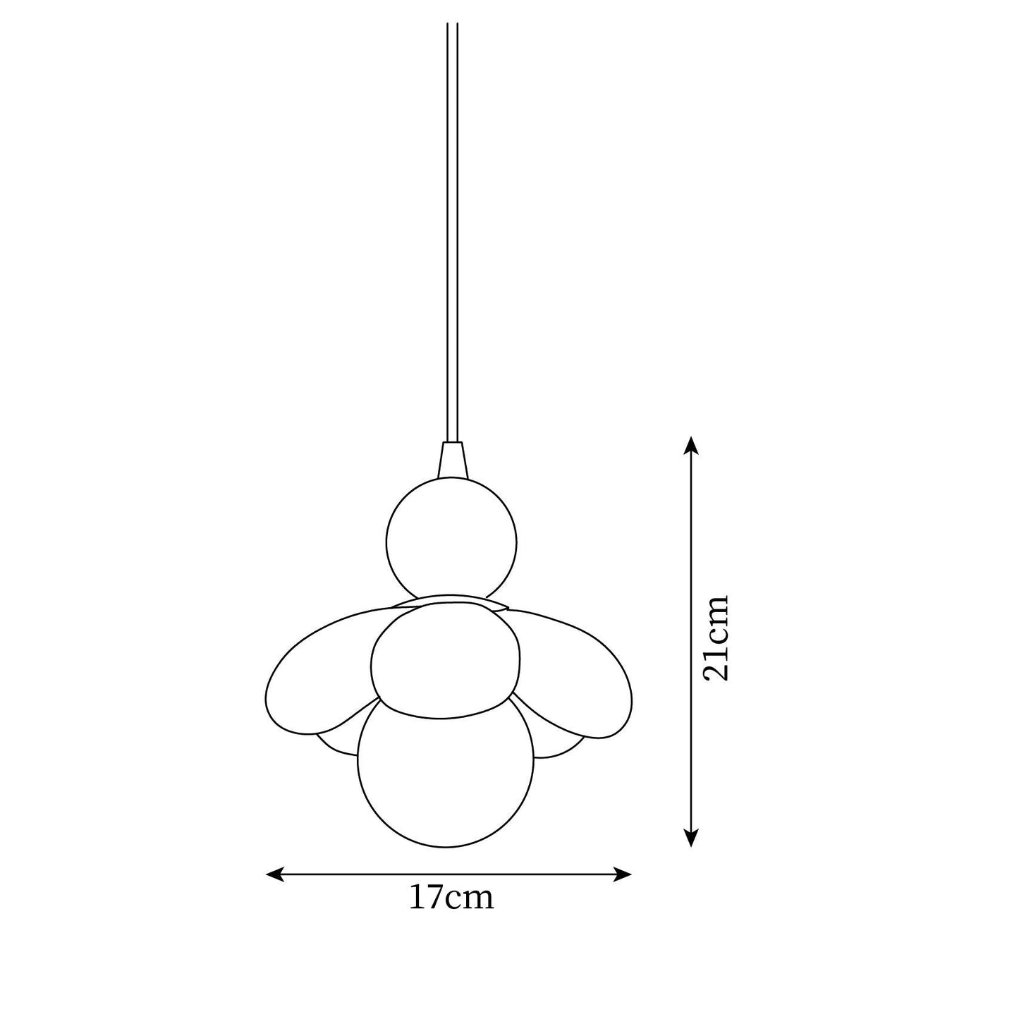 Colorful Flower-Shaped Pendant Lamp – Stylish Lighting for Living Room and Bedroom Made of Resin, Color Options