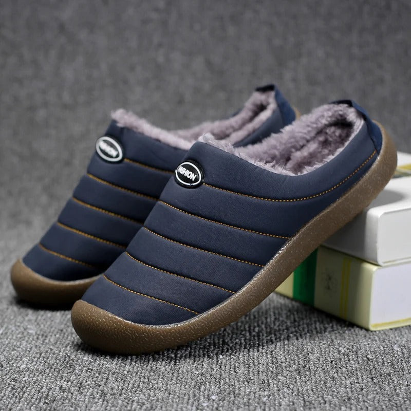 Comfortable Men's Slippers - Warmly Lined for Winter Days