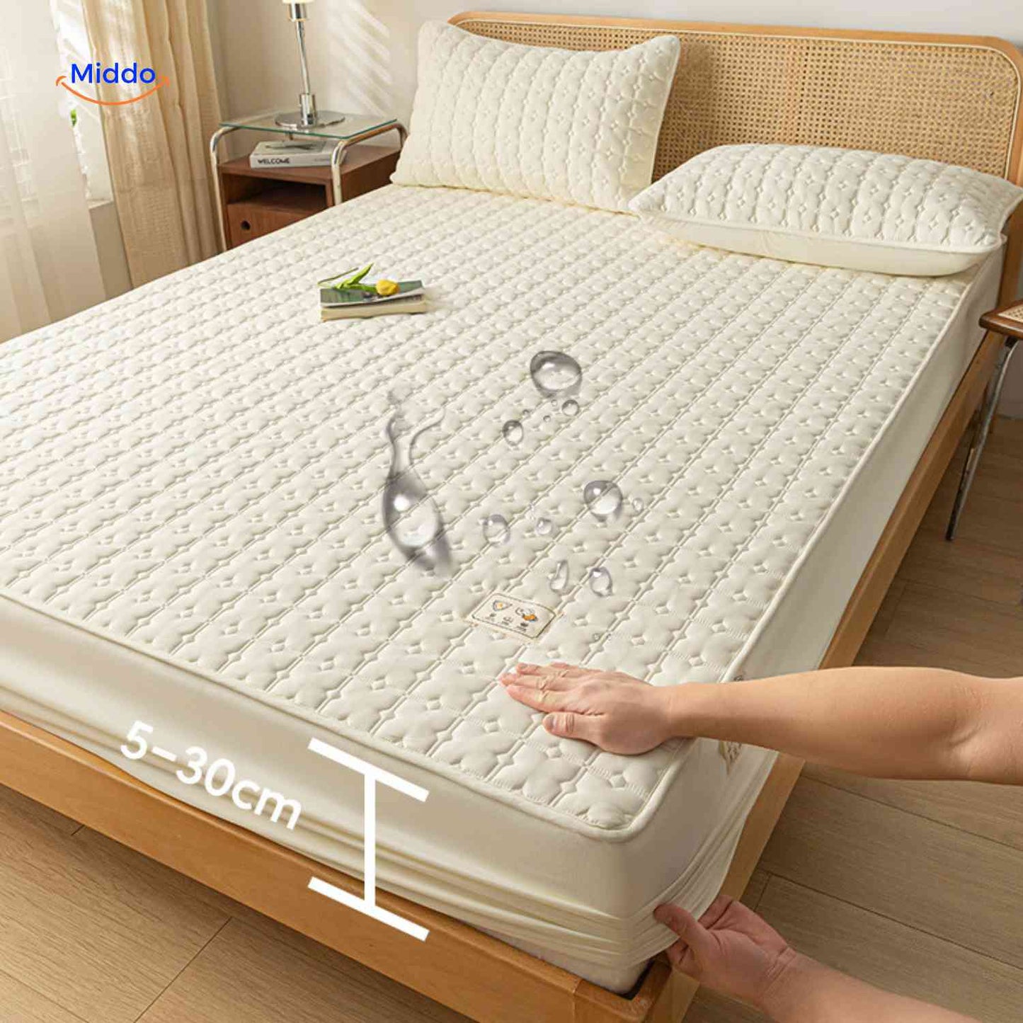 Comfortora™ Mattress Protector | Waterproof, Antibacterial, and Breathable