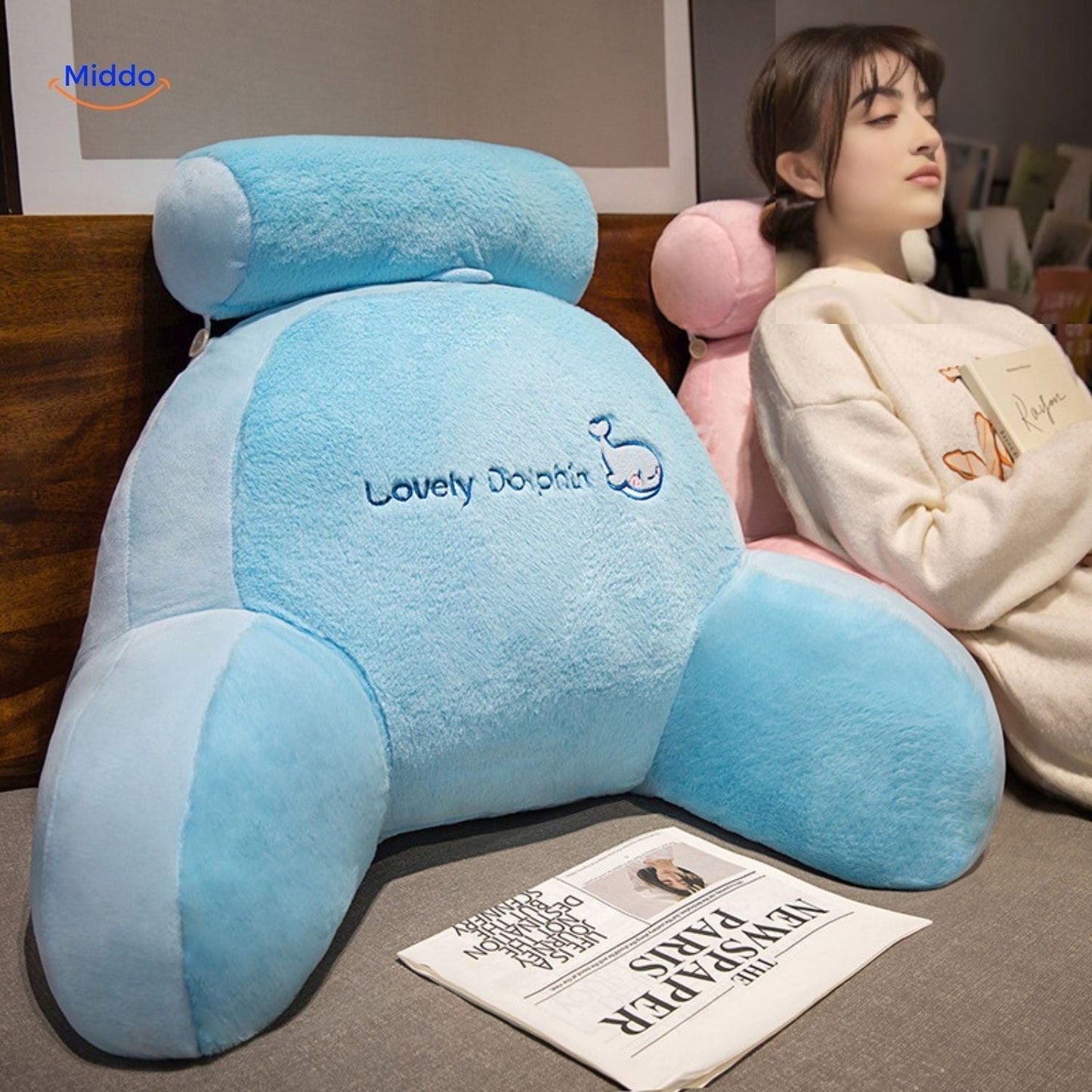 ComfyBack™ Back Support Cushion | Soft Lumbar Pillow for Sofa & Bed